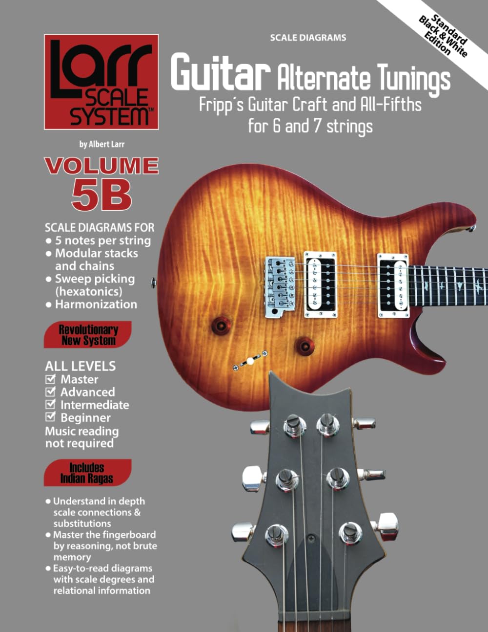 Accordages alternatifs guitare 7 cordes Fripp All-Fifths Larr Scale 5B
