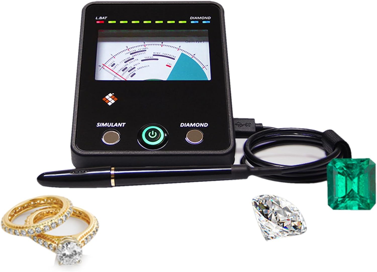 Gemstone Tester Moissanite Tester for Identifying Diamond/moissanite and Common Colored Gemstones