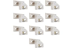 Amazing Drapery Hardware White Roman Shade Cord Lock with Brass Wheels