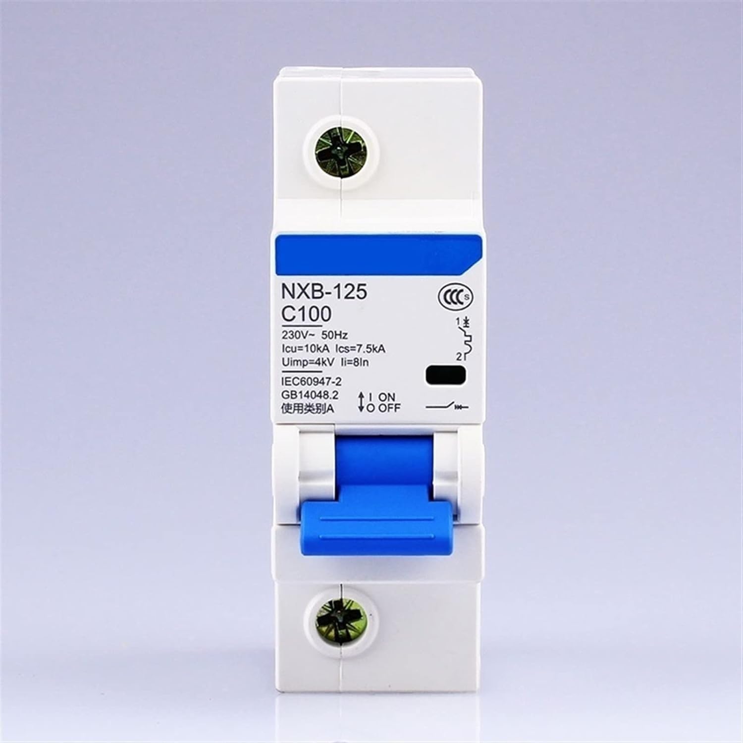 GVBAEPIEO Circuit Breaker NXB-125 1P Air Switch AC 230/400V 63 80 100 125A Short Protector DZ158 Type C Overload Protection 4Pcs(25v)