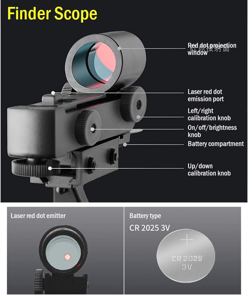YXCKG Astronomical Telescope Professional, Telescope for Kids Beginners, 225X High Magnification, 80mm Caliber Reflection Telescope, Portable Night Vision Scope for Stargazing Birds Watching