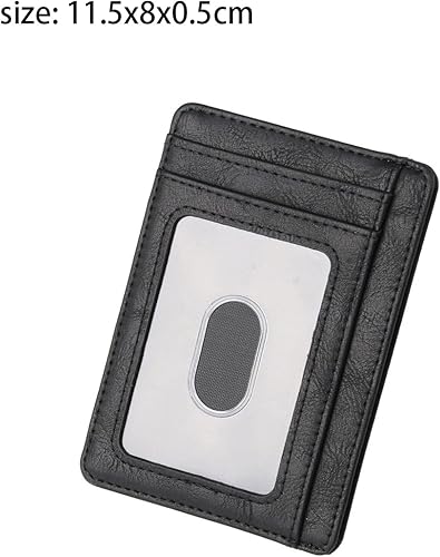 Miniatura 2 de TAUFE Men's Wallets, Slim Leather Wallet Credit ID Card Holder Purse Money Case for Men Women Fashion Bag 11.5x8x0.5cm