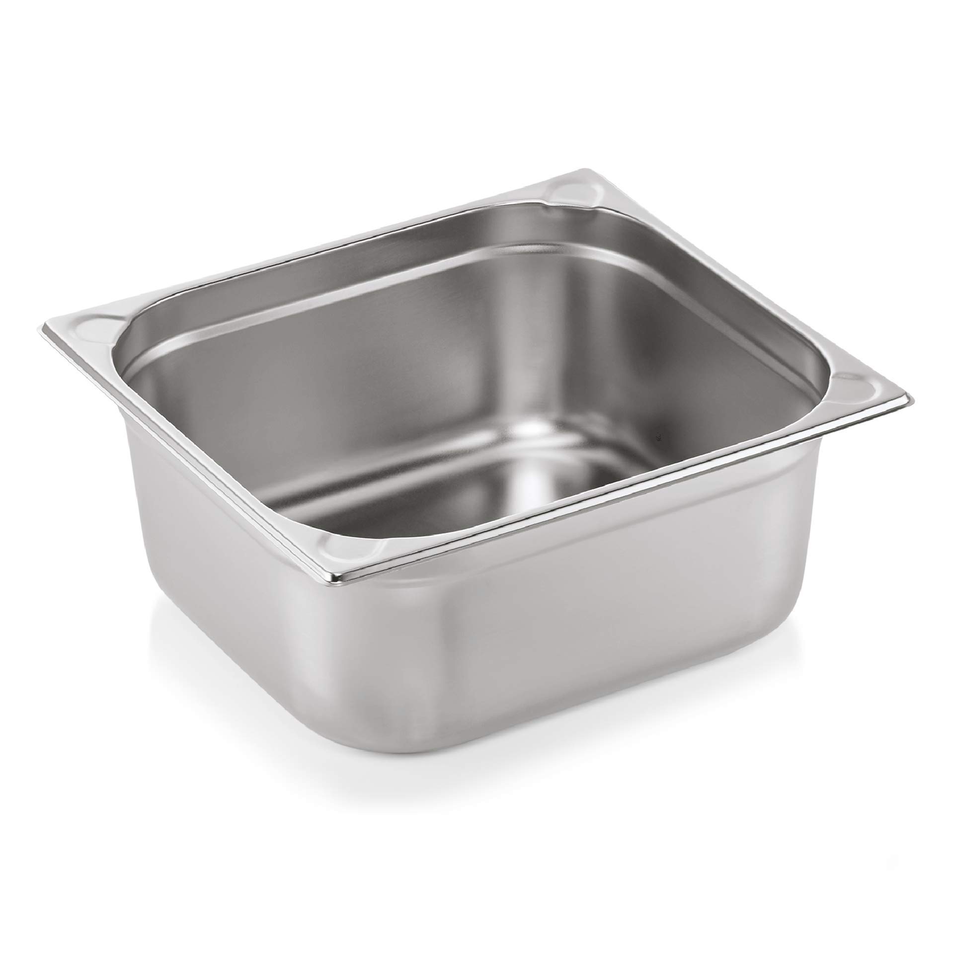 Gastronormbehälter mit Randverstärkung durch U-Ecken -GN2/3- GN Behälter Container Gastronorm Pans aus Edelstahl, Sous Vide Behälter, Kombidämpfer
