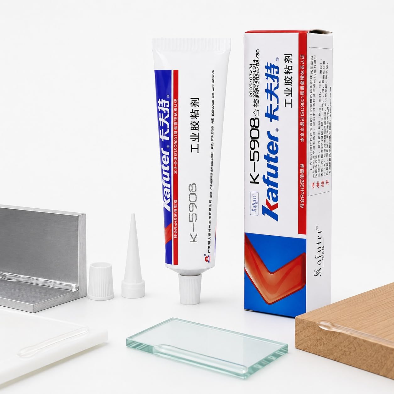 VIDOO Kafuter K-5908 Przezroczysty Płynny Silikon, Cienkowarstwowa Matryca Zalewowa PCB Odporna na Koronę do Wyświetlaczy Optoelektronicznych - 300ml