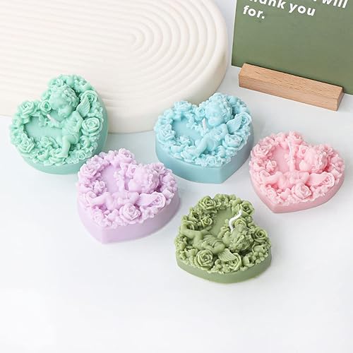 Miniatura 9 de Molde de vela de corazón de amor, molde de silicona para velas de bebé, molde de jabón hecho a mano, moldes de caramelo de fondant, herramienta de
