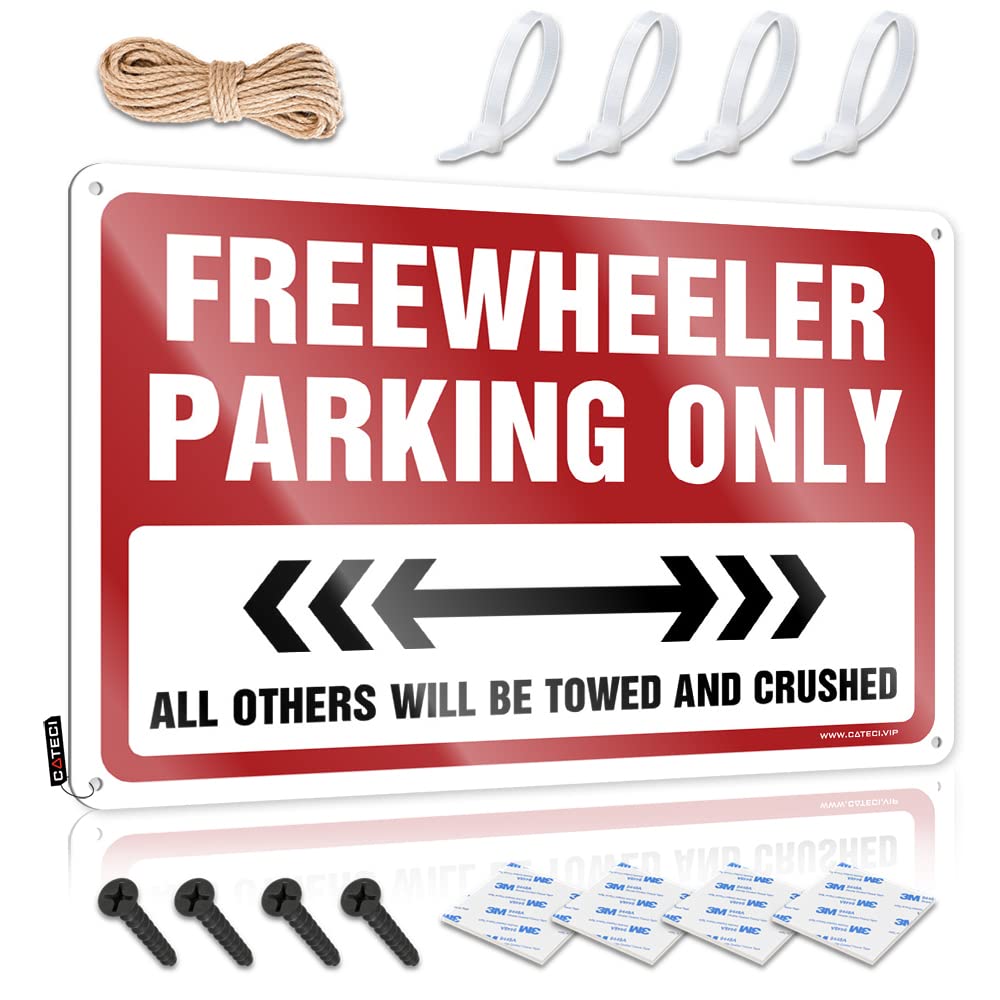 KRAZMURONGD Bar Rules Tin Metal Sign Freewheeler Parking Only Tin Sign Home Decor Men Drinking Signs Funny