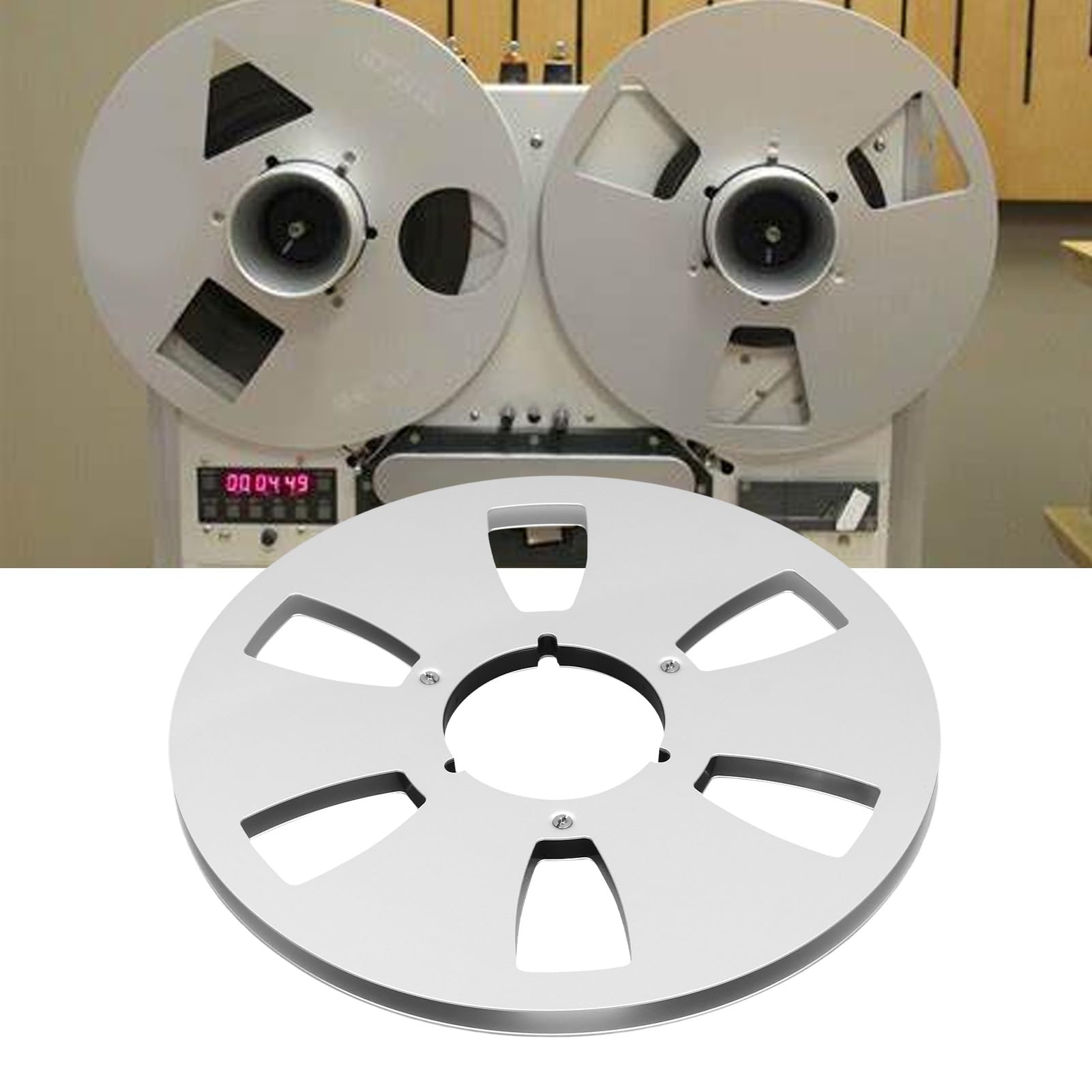 1/4 Inch 10,5 Inch Lege Opwikkelspoel 3-Gaats Aluminium - Voor Reel-to-Reel Bandrecorders