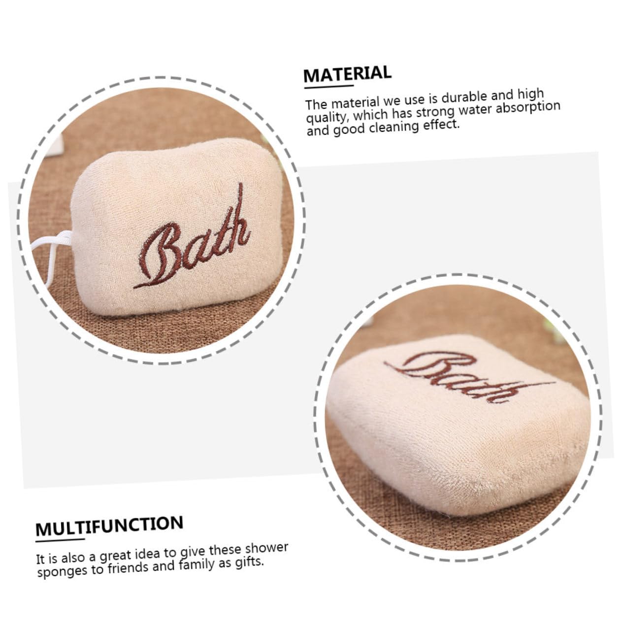 FRCOLOR 15 Stk besticktes Badetuch körperwäsche natürlich kleinkind puffs kopfhautwäscher badehandtuch kinder badehandtücher kinder praktischer Duschschwamm einfacher Badeschwamm