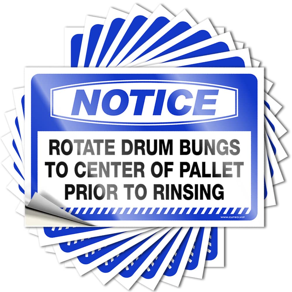 Cozy Tattoos, Mimosa Cover Notice Rotate Drum Bungs to Center of Pallet Prior to Rinsing | Funny Quote Water Decals(12X18CM)