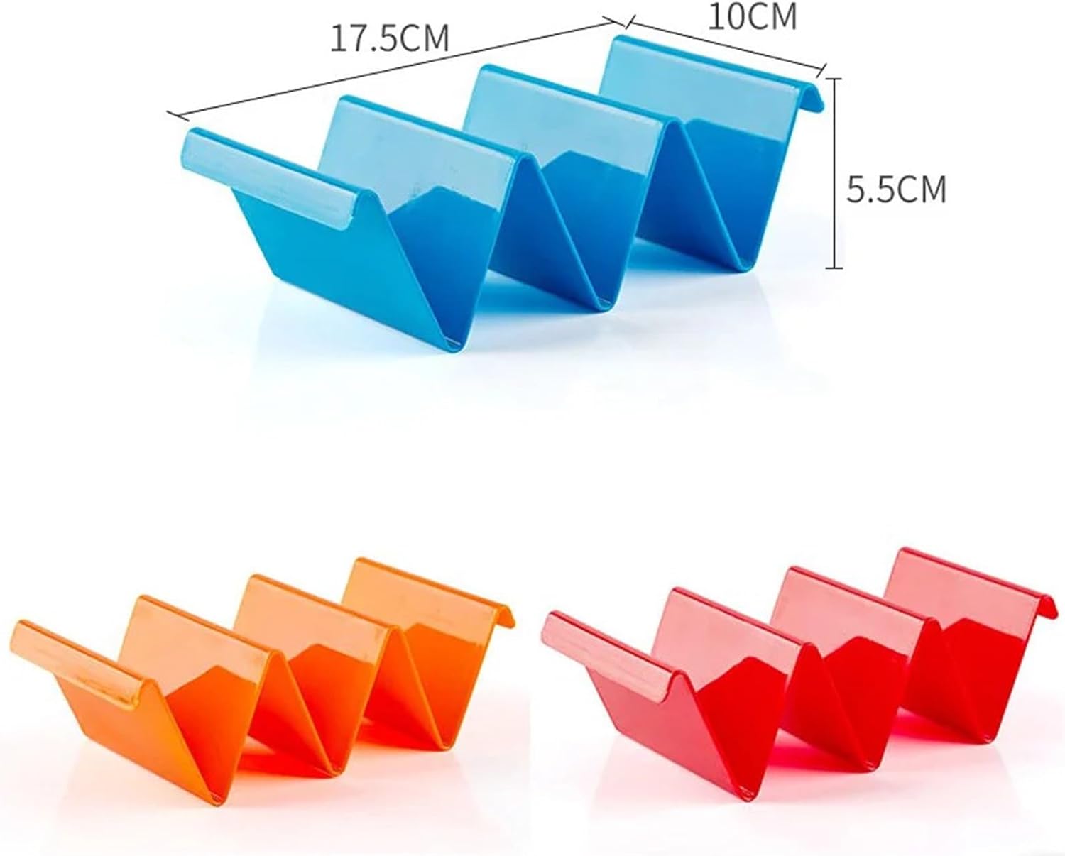 taco holder 24pcs Taco Holder Mexican Pancake Rack Multicoloured Wavy Taco Holder Tortilla Tray Food Tray Rack Kitchen Baking Tools for Soft/Hard Shells, Street Taco Rack with Plates