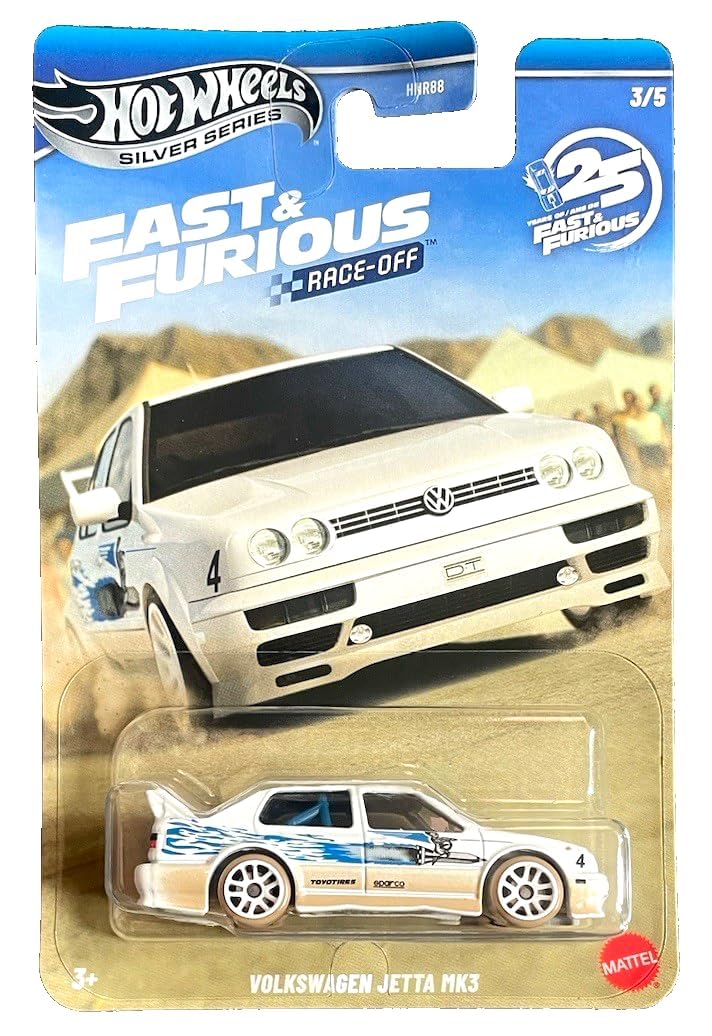 Hot Wheels Fast & Furious Volkswagen Jetta MK3 1:64 Scale White - Image 1