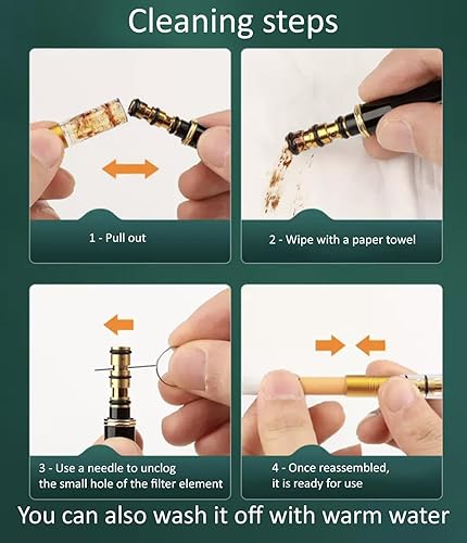Miniatura 5 de Soporte para filtro de cigarrillos, doble microporoso, multifiltrado para reducir las manchas de alquitrán y humo, portátil, reutilizable, plástico