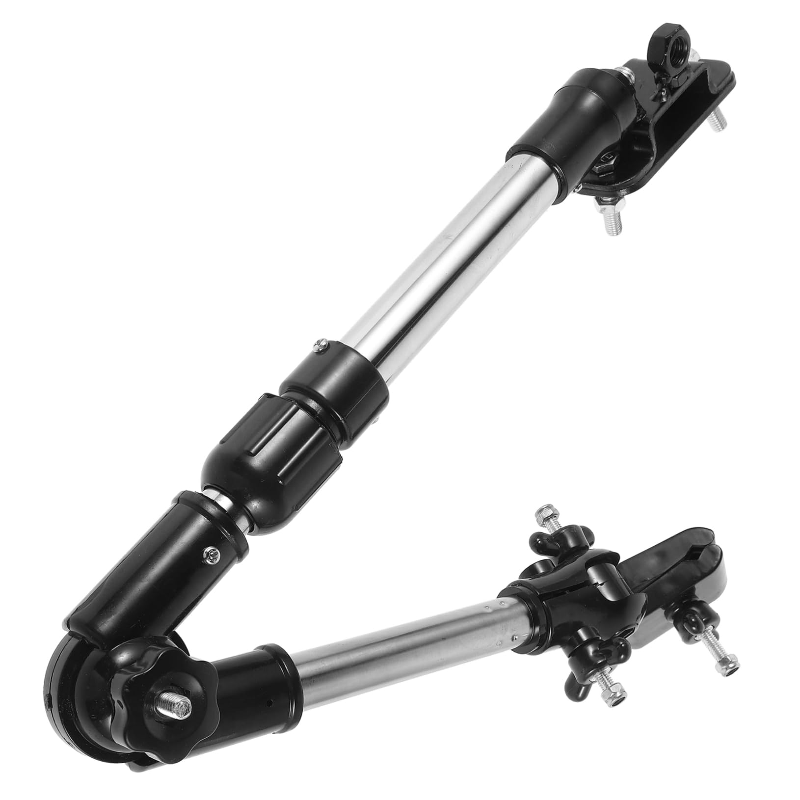 HANABASS Adjustable Umbrella Holder for Stroller and Bicycle Stainless Steel Bracket Versatile Black Stand for Electric Bikes and Wheelchairs Stylish