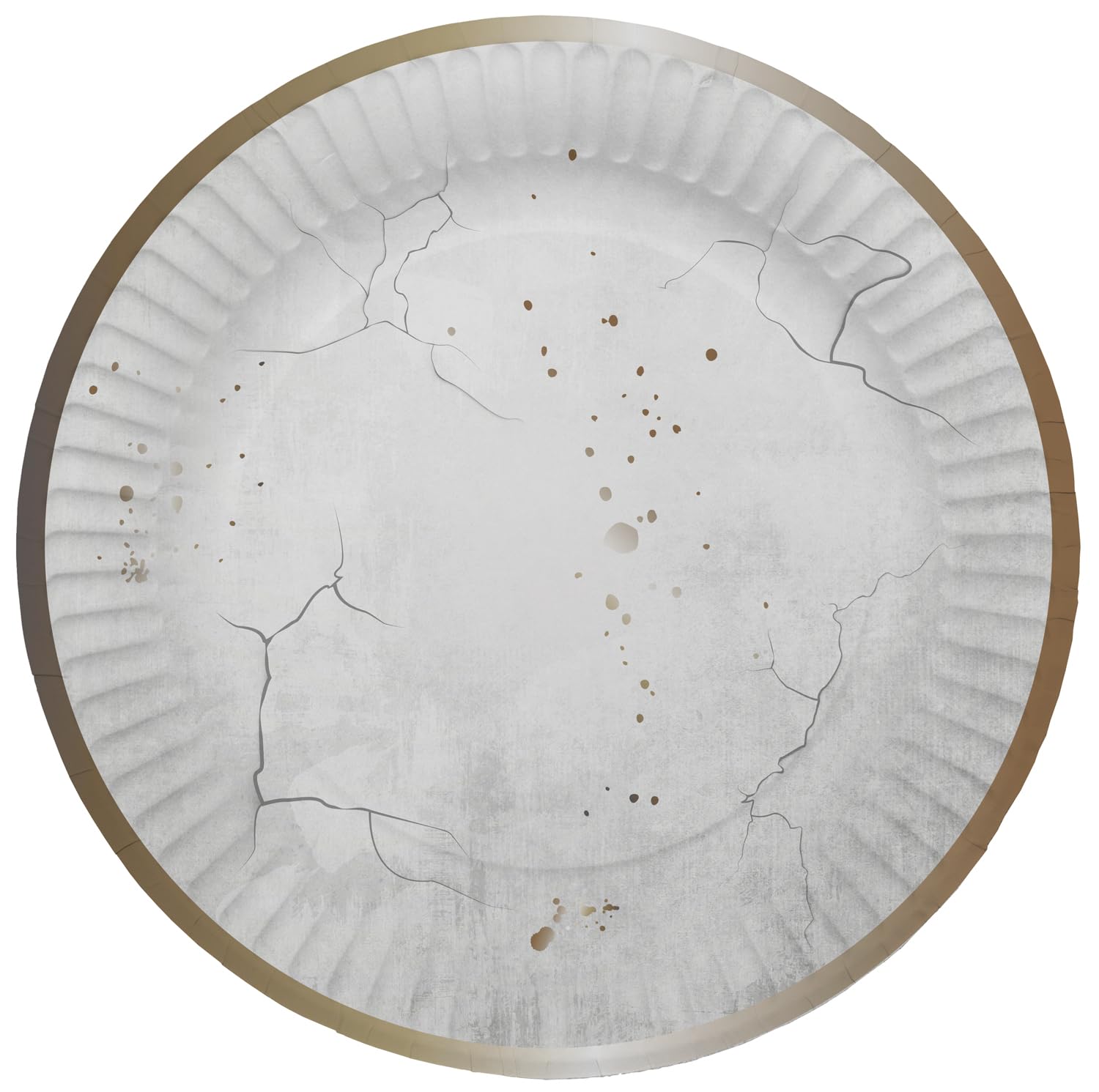 Folat 23889 Decorative Plates Creepy Curiosities 23 cm 8 Pieces Scary Horror Decoration Decorations Haunted House & Halloween Party, White