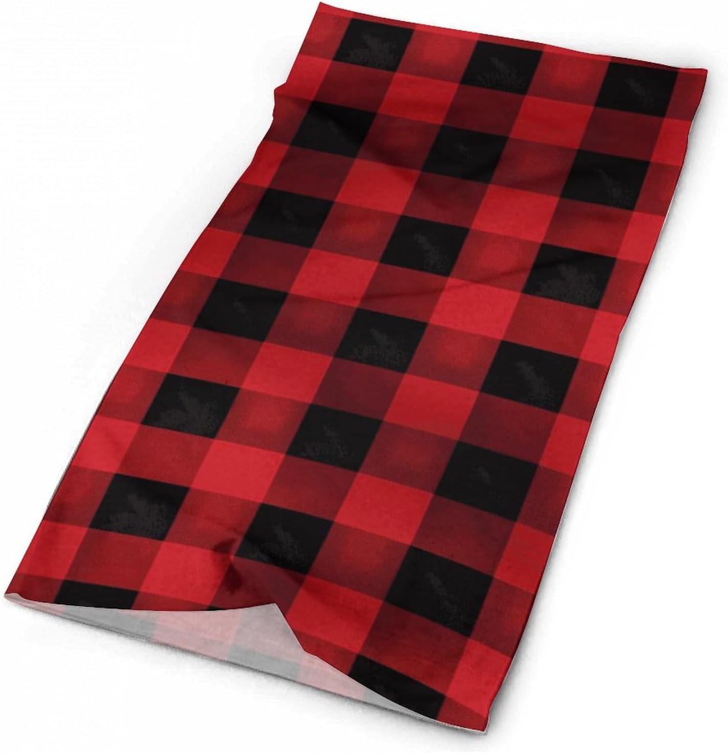 Red Black Buffalo Check Plaid Pattern Neck Gaiter Face Mask Sun Protection Face Scarf Breathable Windproof Headwear Bandana For Men Women
