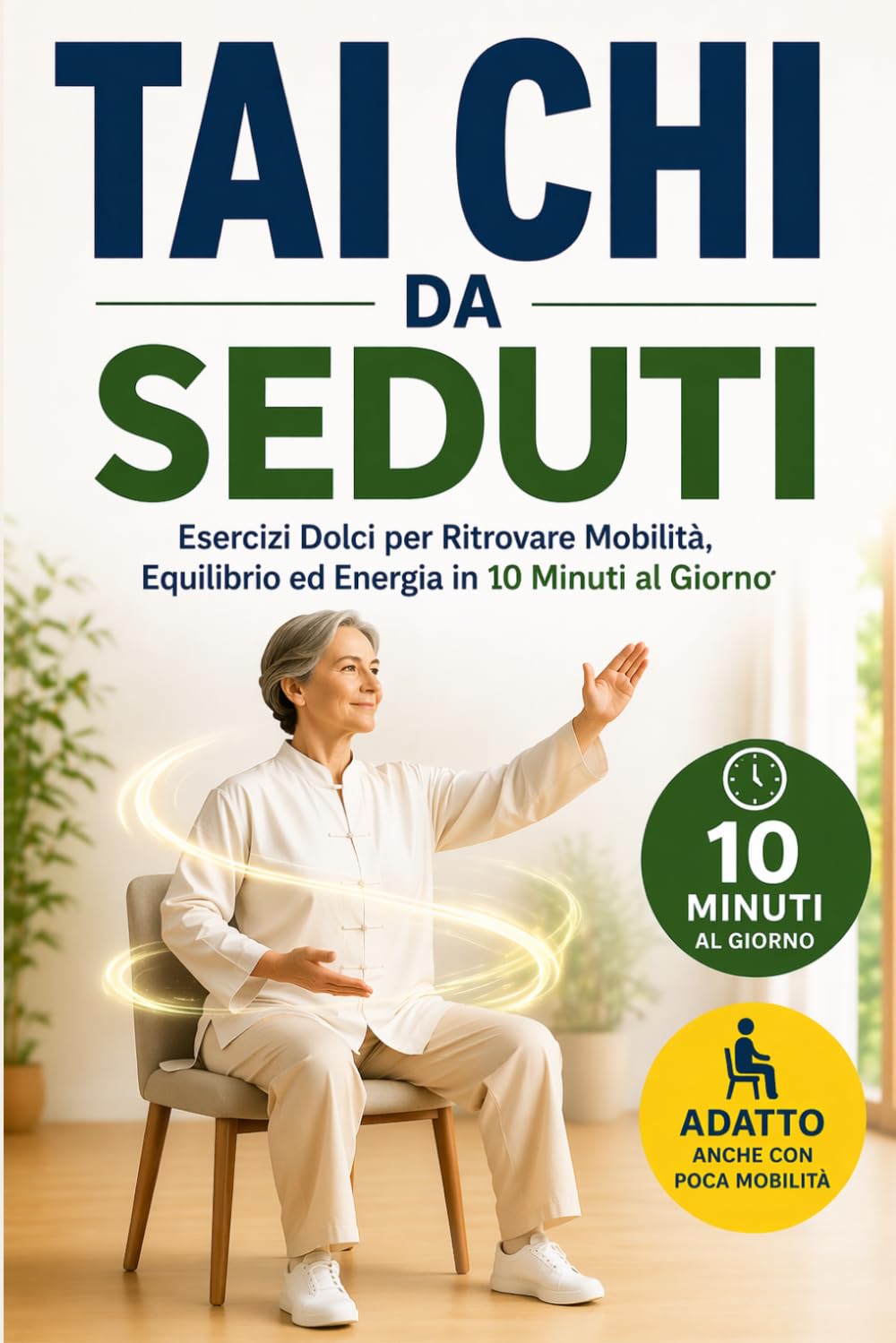 Tai Chi da Seduti per Over 50: Esercizi Dolci per Ritrovare Mobilità, Equilibrio ed Energia in 10 Minuti al Giorno