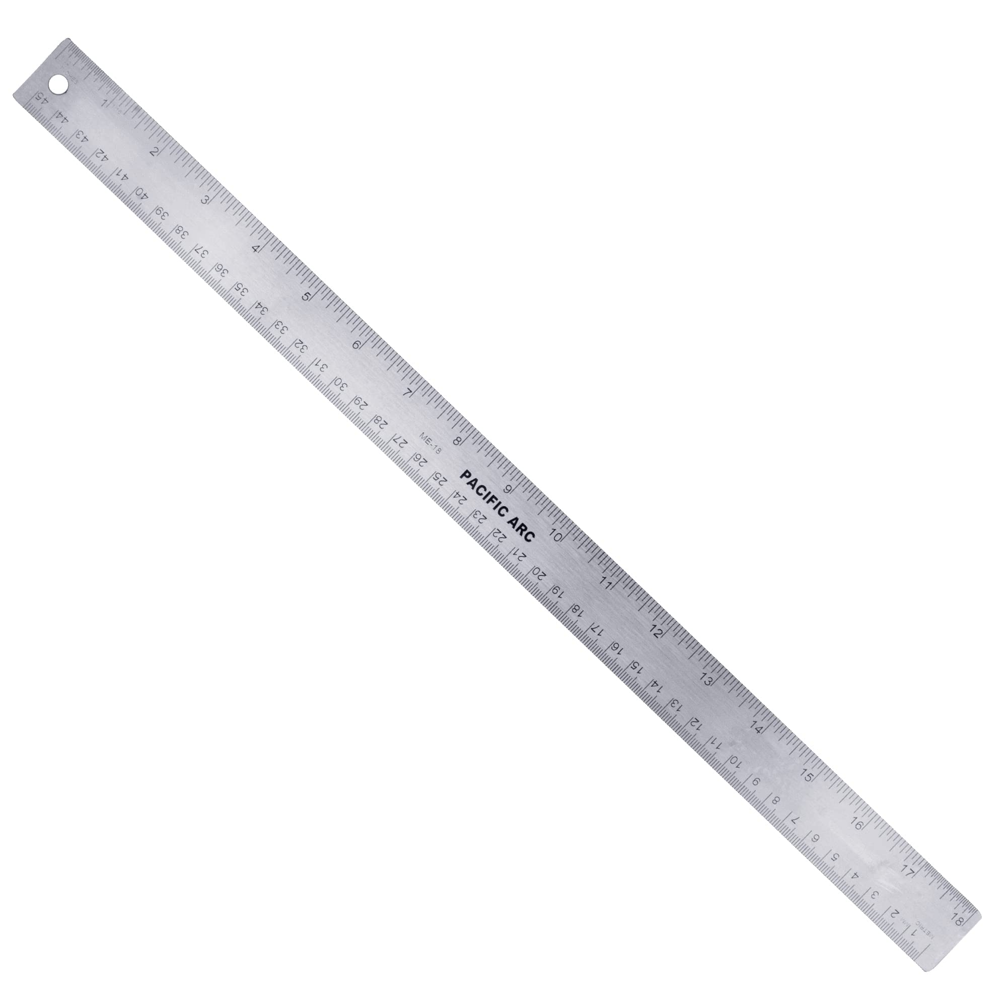 Snapklik.com : Stainless Steel 18 Inch Metal Ruler Non-Slip Rubber Back
