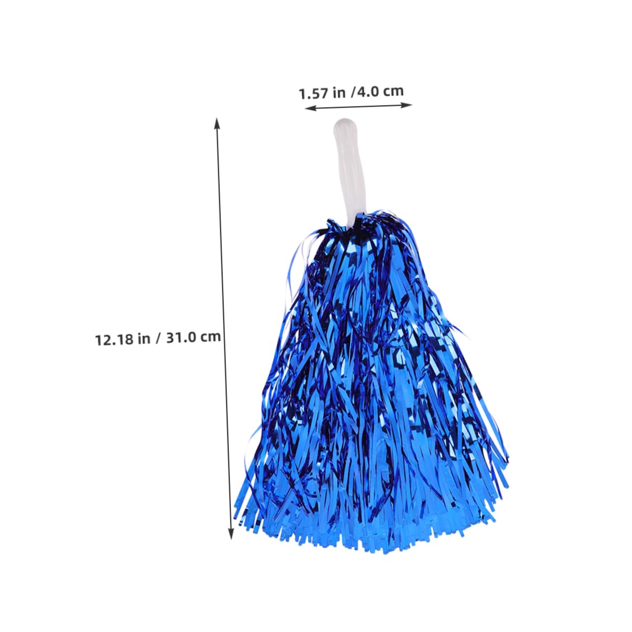 ibasenice Dazzling Metal Cheerleading Pom Poms 12 Pack for Sports Events Cheerleading Performances Team Building