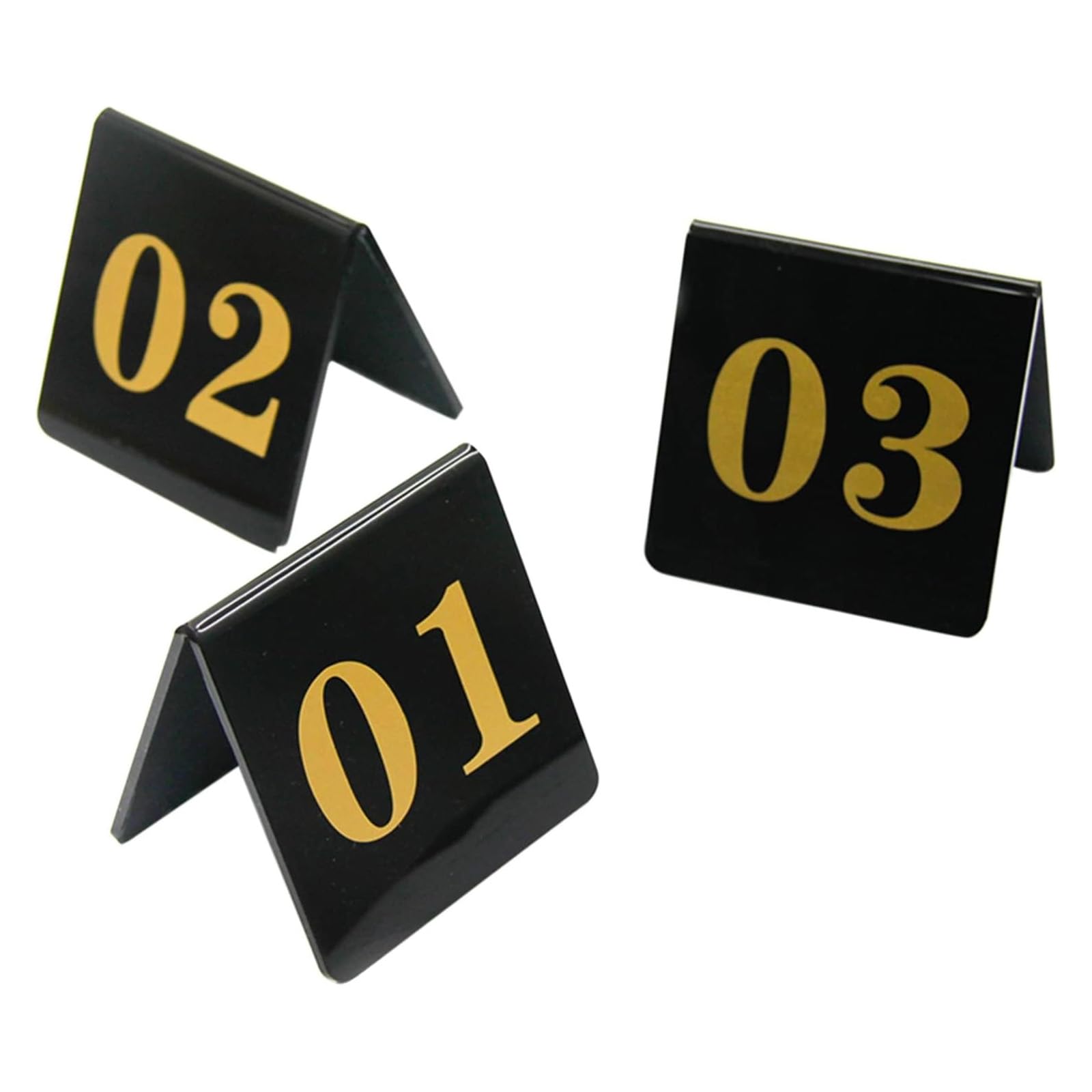 Placas de mesa de acrílico para restaurantes, Tarjetas acrílicas for números de mesa tienda, paquete 1-25/50/100(50)