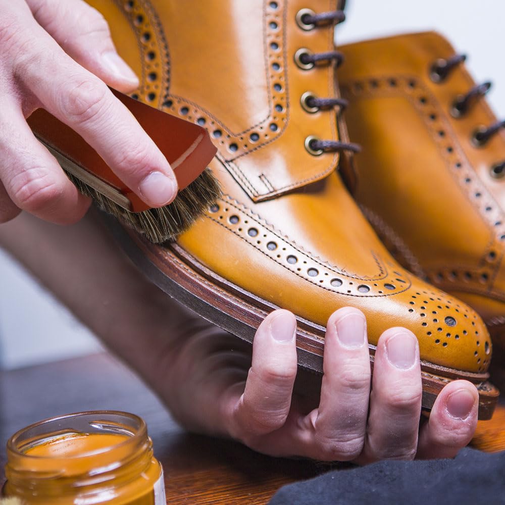 Kit Pulizia Scarpe 3 Pezzi - Spazzola In Crine, Spazzola Lunga E Guanto Lucidante | Per Scarpe E Stivali - Foto 6