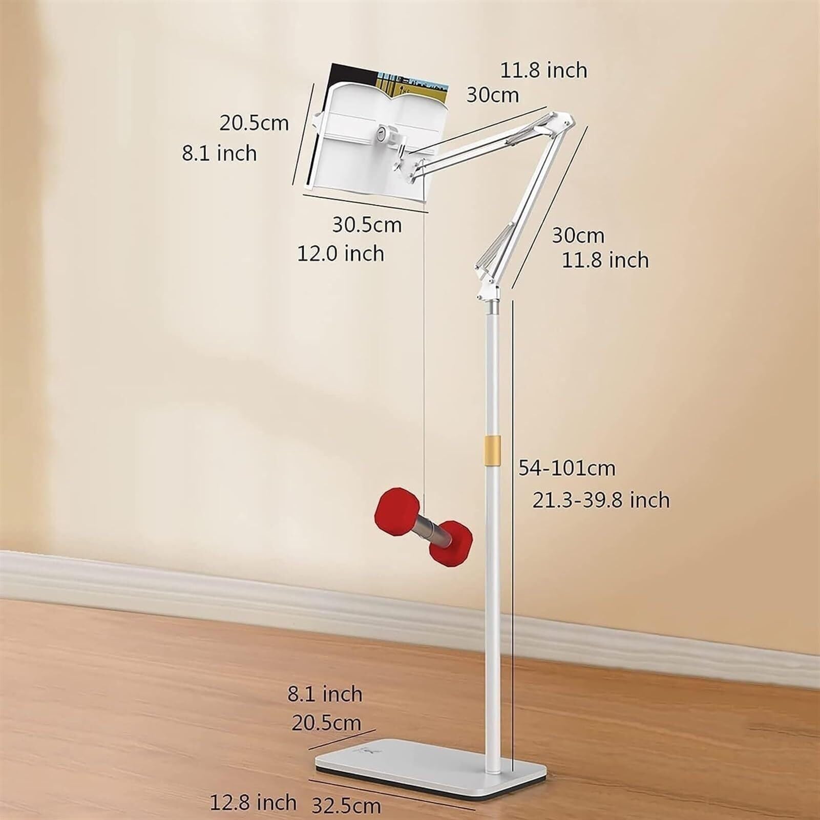 Soporte de Suelo para Leer Libros, Soporte para Libros para Leer, Altura Regulable, Soporte para Libros para Leer en la Cama y en el sofá, Soporte para Libros de Cocina, Personalizable