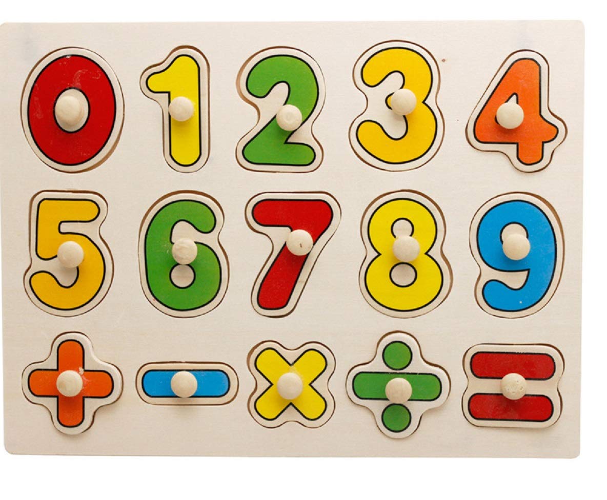 FunBlast® Wooden Colorful Learning Letters Number Board for Kids with Knobs, Educational Learning Wooden Tray (Numbers) (B079WGVV46) Amazon Price History, Amazon Price Tracker