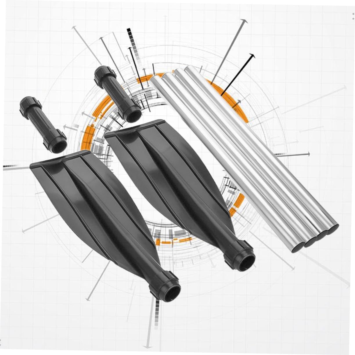 Gogogmee Kayak Paddle Lightweight Aluminum Alloy Detachable Double End for Boating Rafting and Kayaking Durable and Easy to Assemble