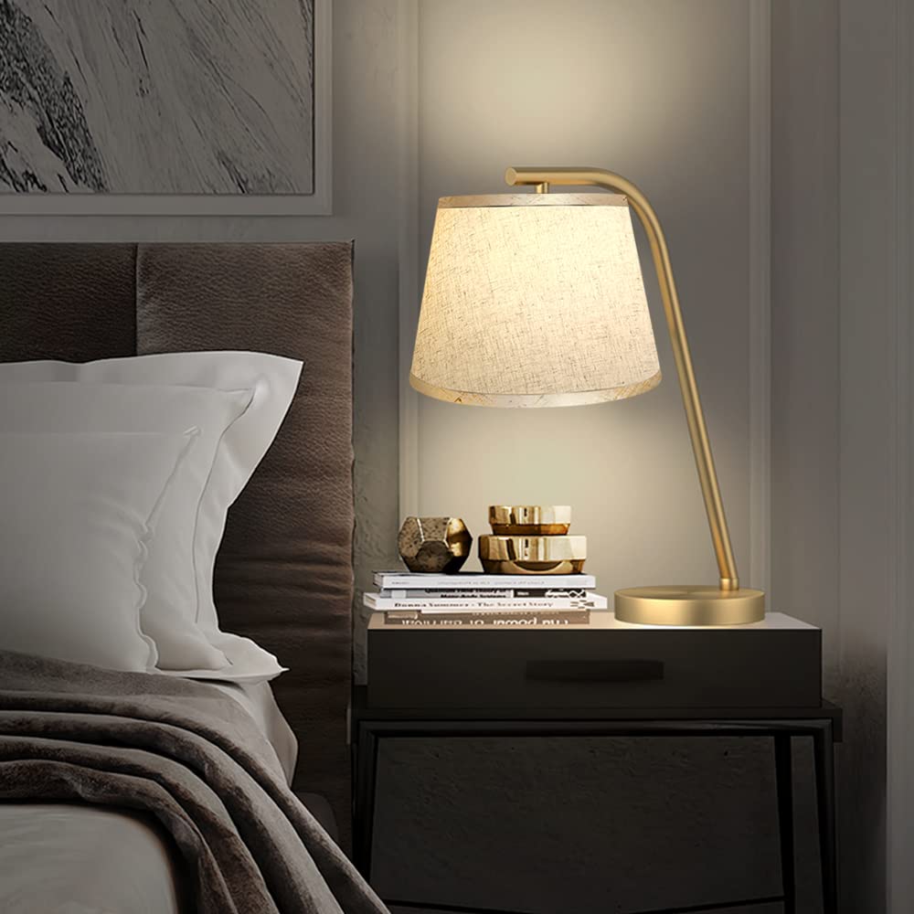 Stoff Lampenschirm, Mittlerer Trommel Lampenschirm für Tischlampe Wandlampe Nachttischlampe und Stehlampe, Naturleinen Hardcover Handgefertigt, 12" x 12" x 8" Spider (Weiß-2)