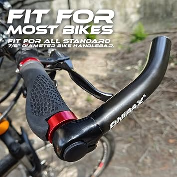 ONIPAX Bicycle Bar Ends Comfortable Ergonomic for MTB Bikes 7/8 Handlebar (1 Pair)