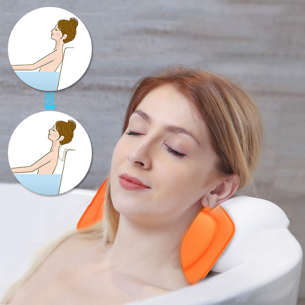 Oreiller Baignoire Antidérapant Avec Ventouses – Appui-tête Confort Spa, Mousse Souple PVC – Relaxation Cou & Épaules