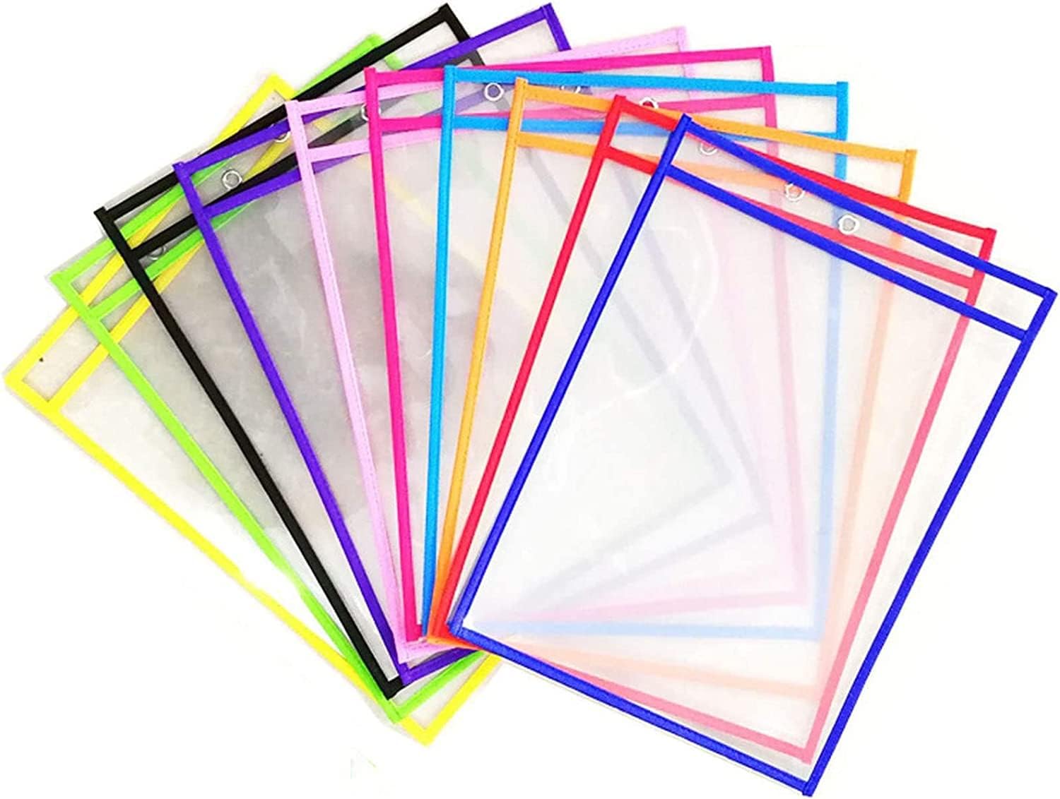 Dry Erase Pockets Sleeves,10Pcs Heavy Duty Dry Erase Pocket Sheet