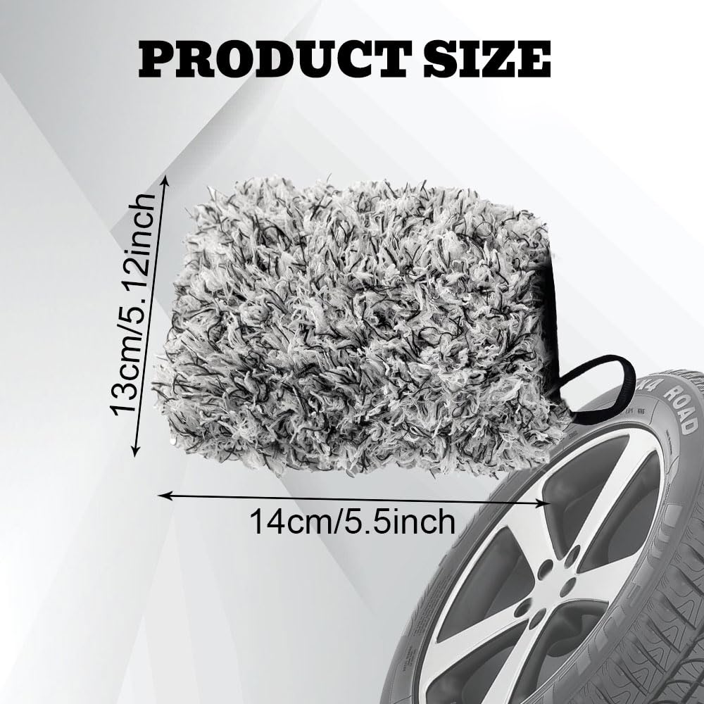 2PCS Soft Microfiber Car Wash Mitt for Auto & Home view 2