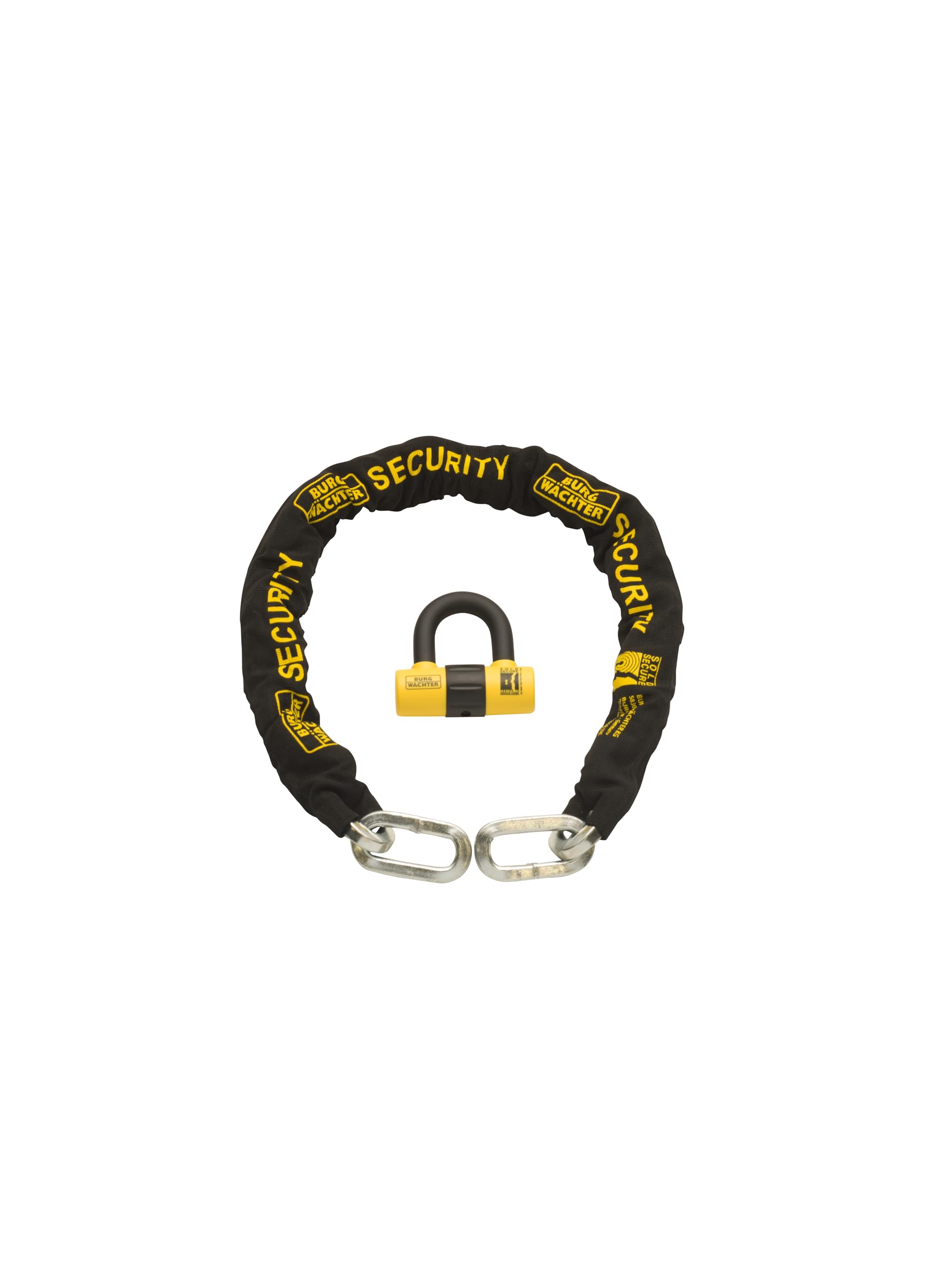 Burg-Wächter Black Burg-Wachter 12Mm 1M Sold Motorbike Security Chain Gold Lock,