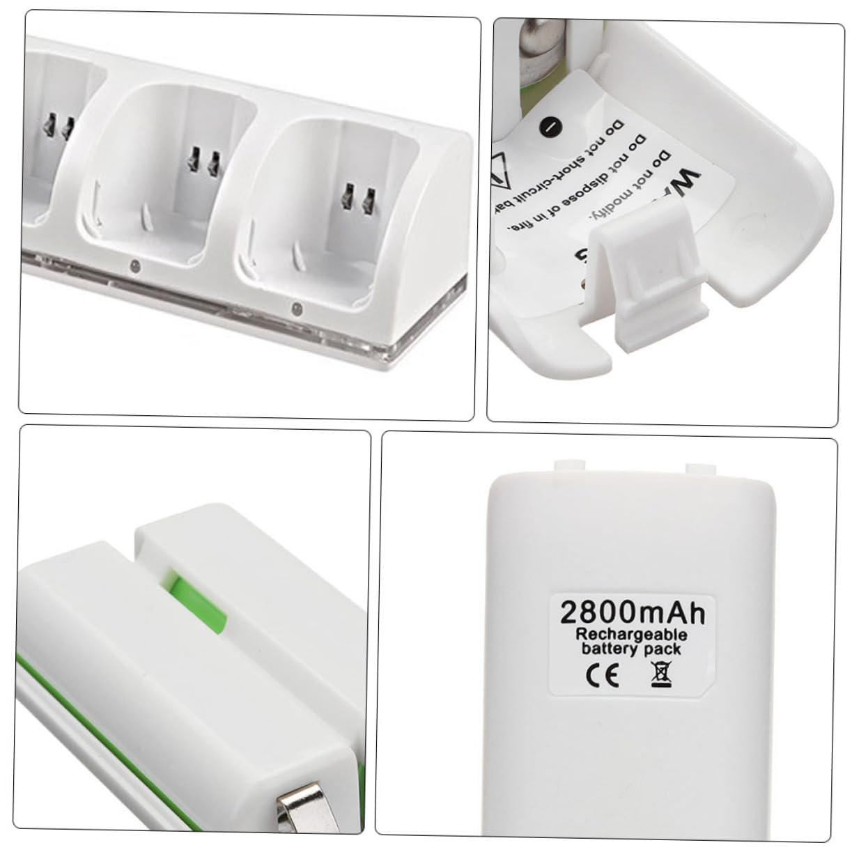 Uonlytech 1juego Cargador De Baterías USB Ranuras para Baterías Recargables Estación De Carga y Ligera para Uso Diario