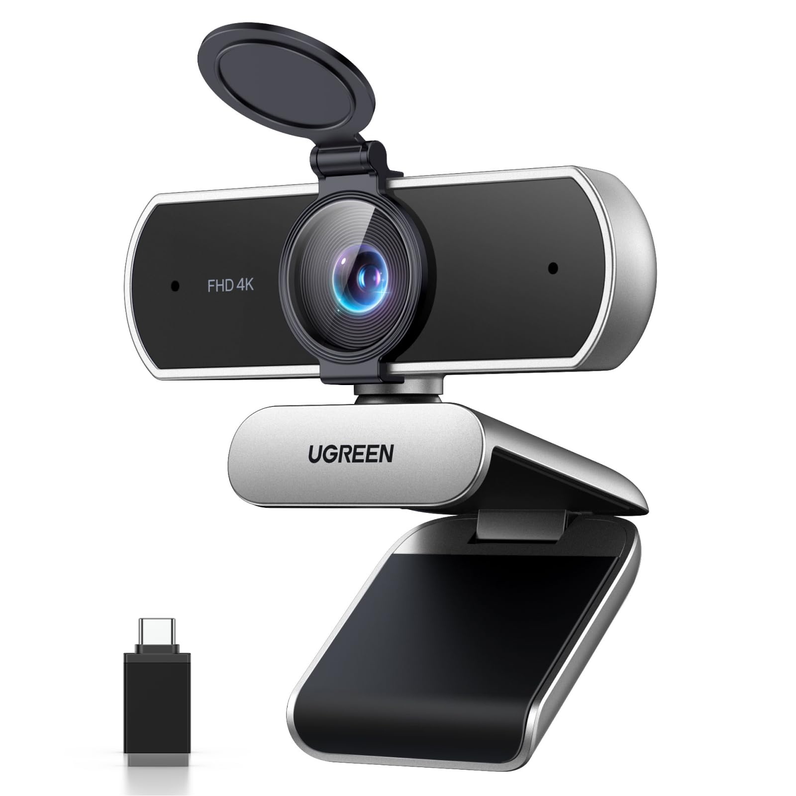 UGREEN FineCam Lite 4K, Autofokus, Dual-Mikrofon, mit Objektivabdeckung