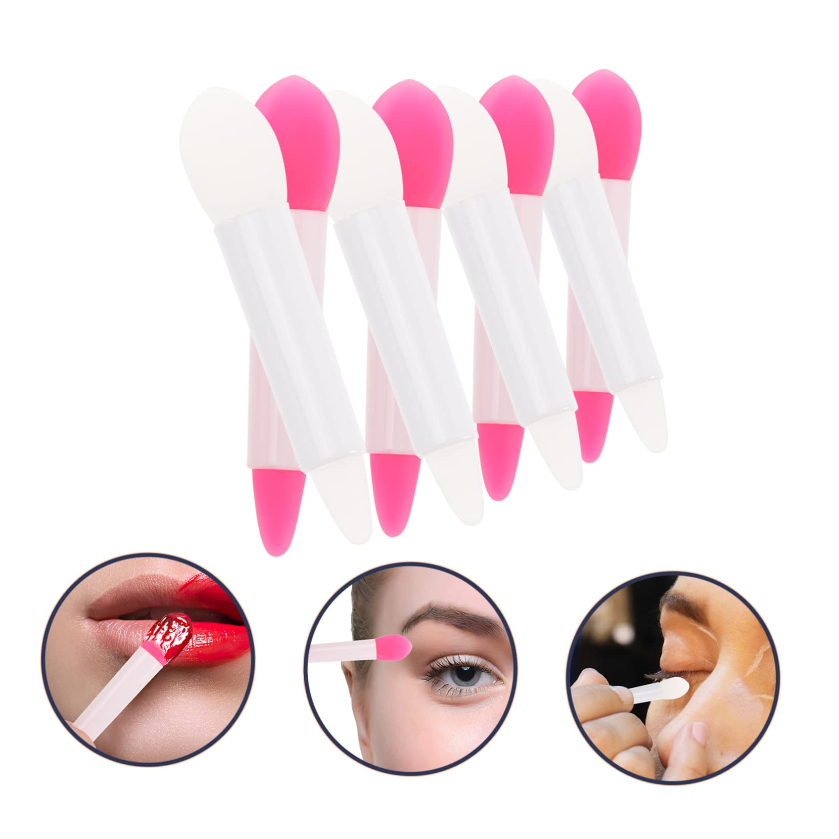 Housoutil 80stücke Teiliges Silikon Lippenpinsel Und Augencreme Applikatoren Wiederverwendbare Make-up Werkzeuge Für Lippenstift Und Lidschatten Für Kosmetik Und Gesichtsbehandlungen