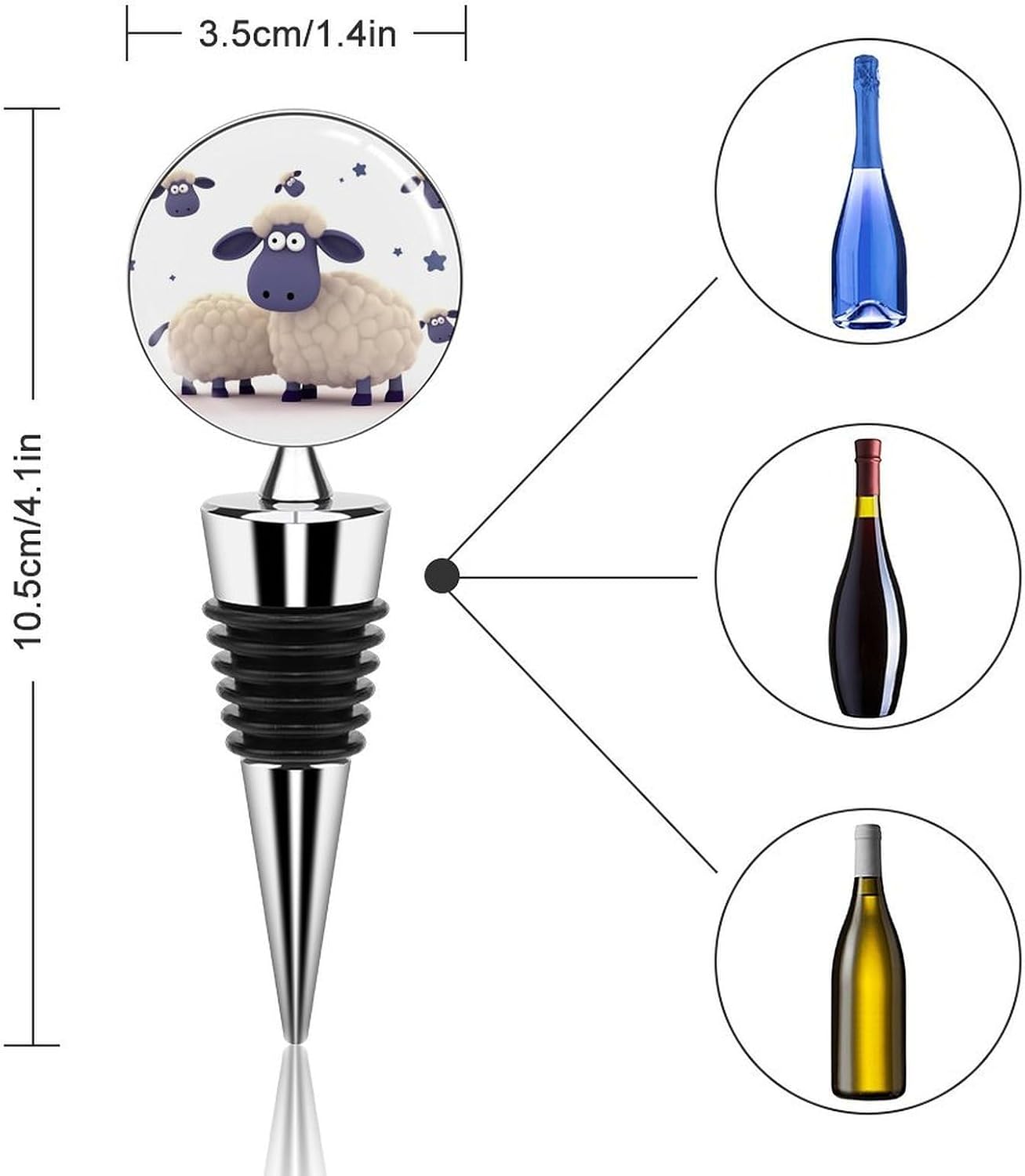 Sheep Wine Stoppers Decorative Champagne Stopper