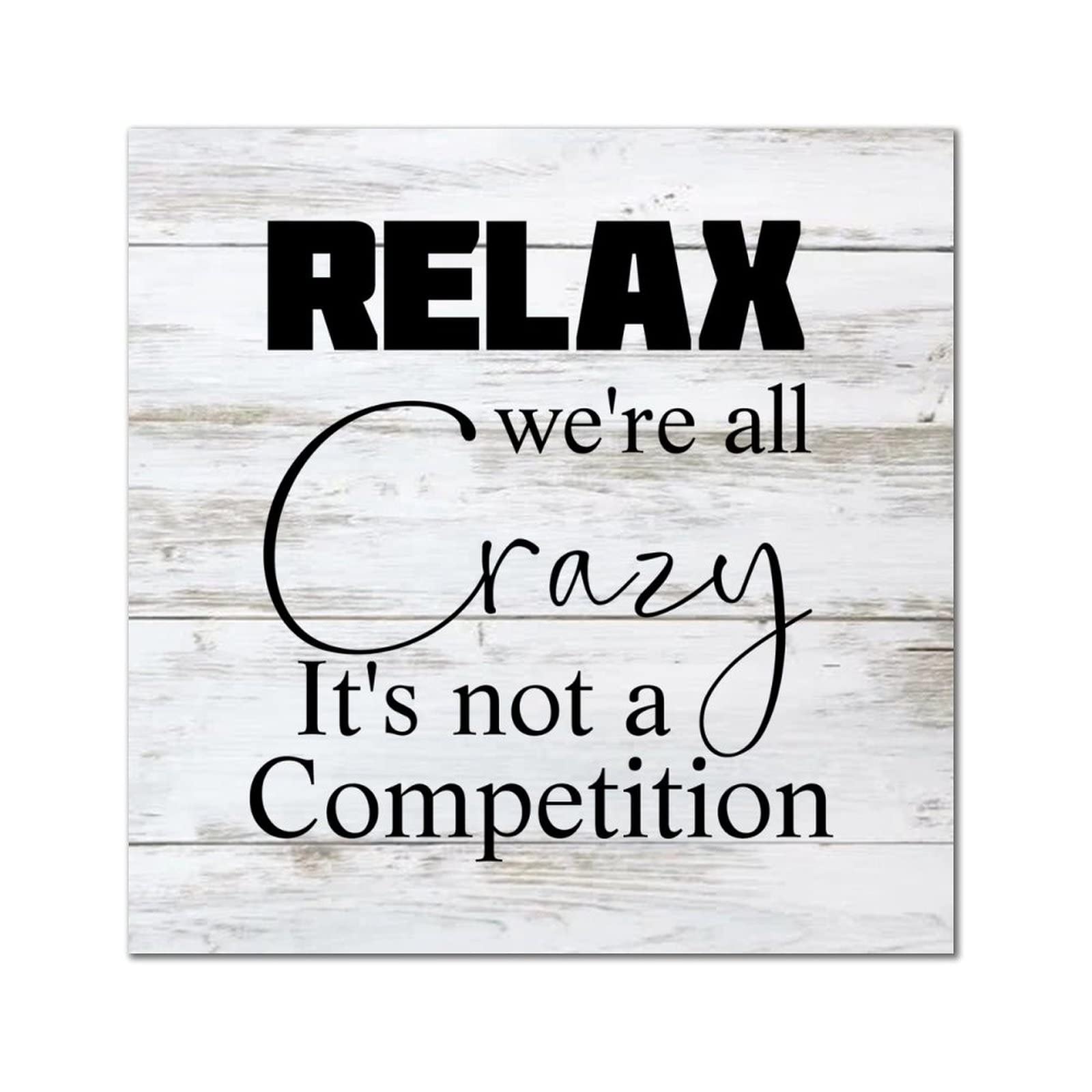 Plaque murale en bois classique 35 cm avec citation humour