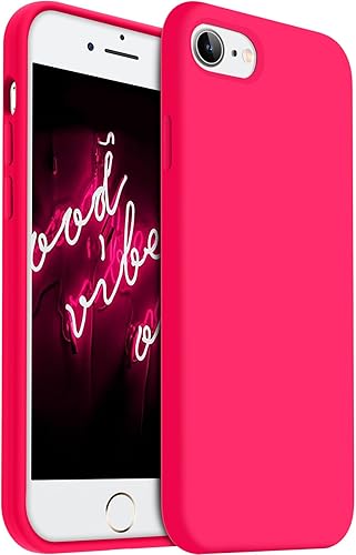 AOTESIER Funda compatible con iPhone SE y iPhone 8 de 4.7 pulgadas, sedoso al tacto, goma de silicona suave de alta calidad, antihuellas, cuerpo