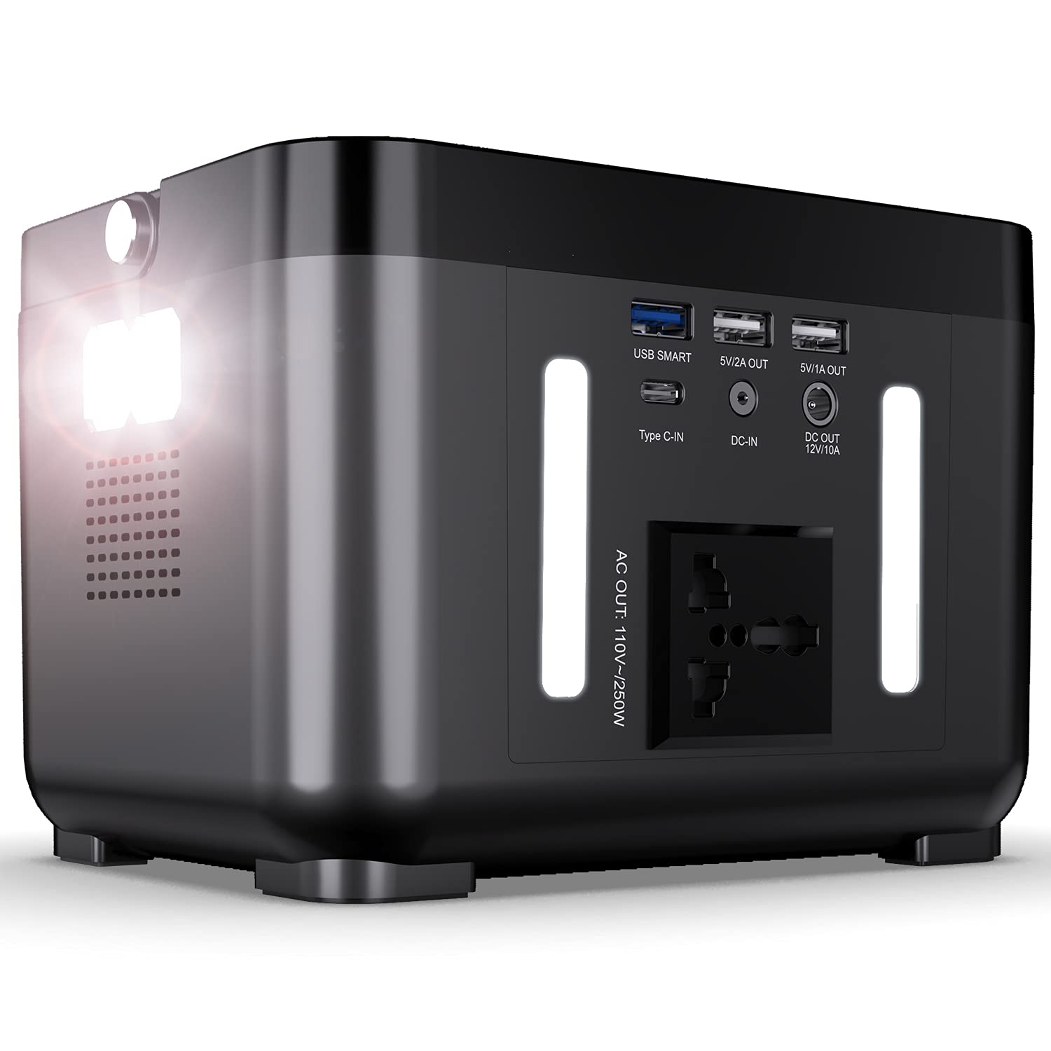 DBPOWER Portable Power Station, 250Wh 67200mAh Backup Lithium Battery 110V/250W (Peak 350W) Pure Sine Wave AC Outlet Outdo...