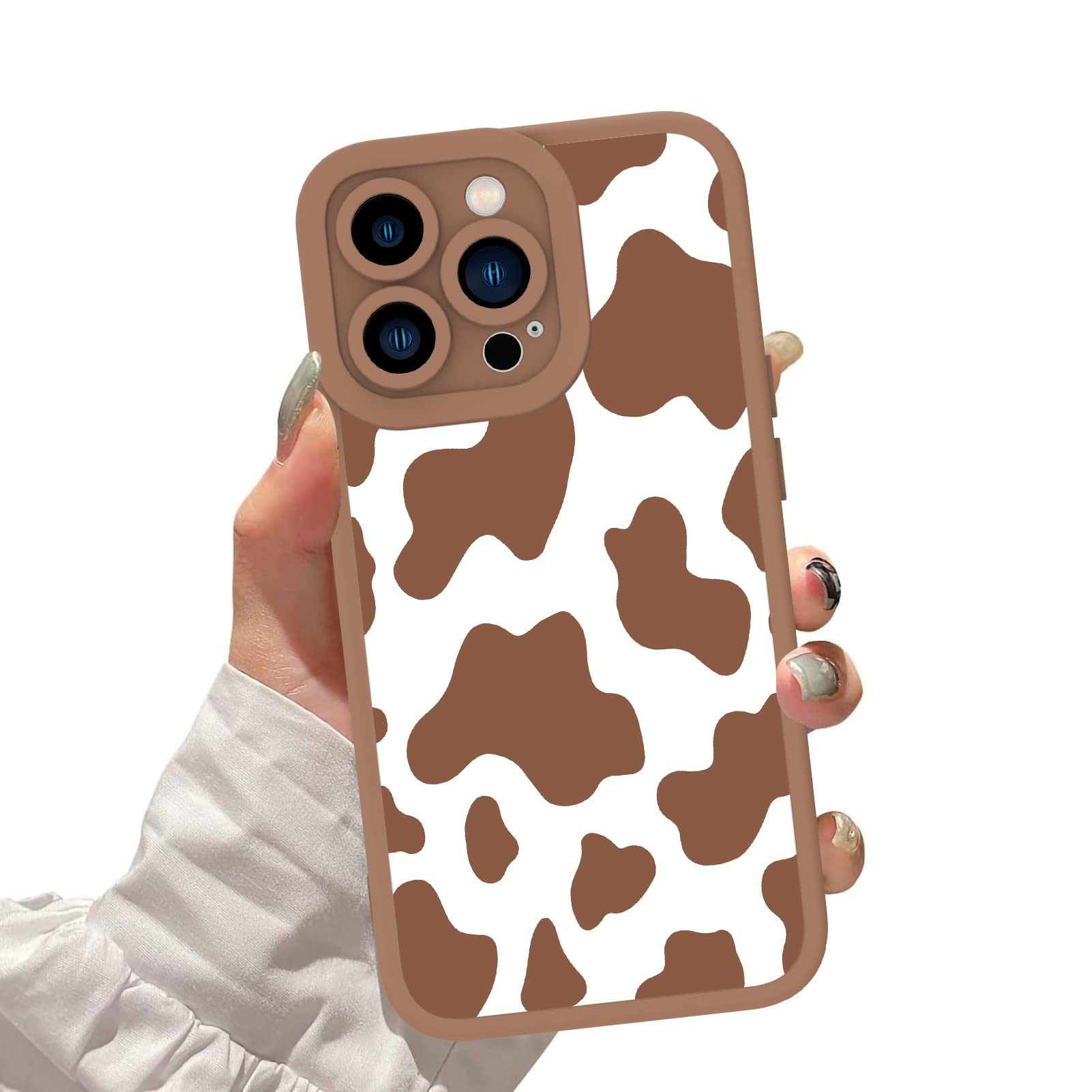 ZIYE Compatible with iPhone 14 Pro Max Case Cow Pattern Phone Case with Camera Protection,Silicone TPU Phone Protective Cover Cheetah Design Cases 6.7