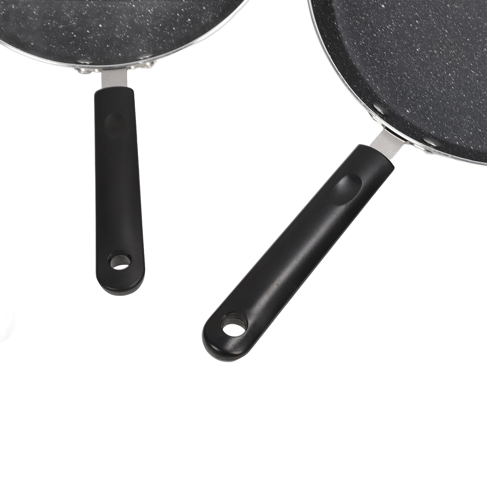Set di Padelle da 3 Pezzi Pentole Antiaderenti Leggere in Lega di Alluminio per Casalinga e Viaggi All'aperto 6" 8" 10"