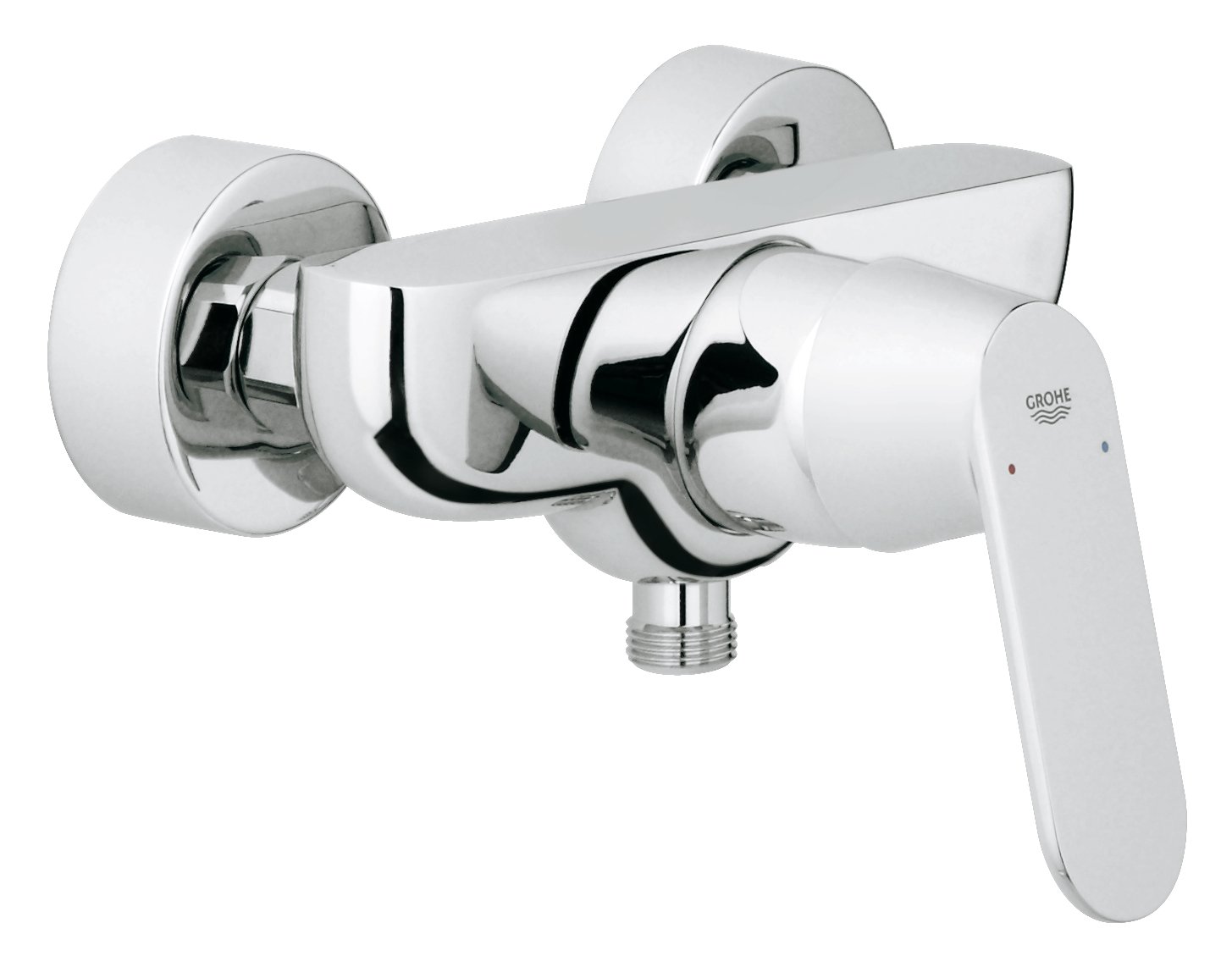 GROHE Eurosmart Cosmopolitan Single-Lever Shower Mixer, Wall-Mounted, Water-Saving Tap Chrome Finish 32838000