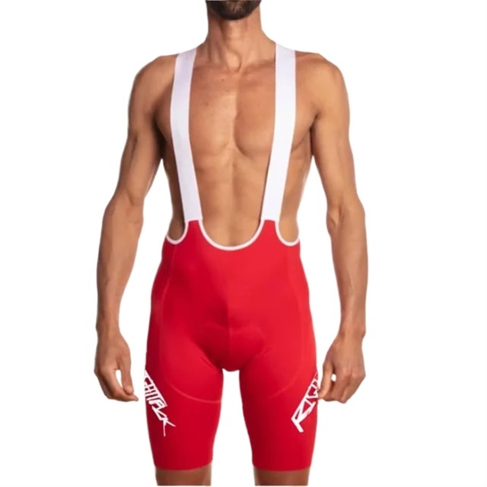 Culotte Ciclismo Hombre Pantalones Cortos de Ciclismo de con Tirantes Rojos y Blancos y Gruesos de Verano Transpirables con Acolchado de Gel 20D for Ciclismo Masculino Ropa Ciclismo Hombre