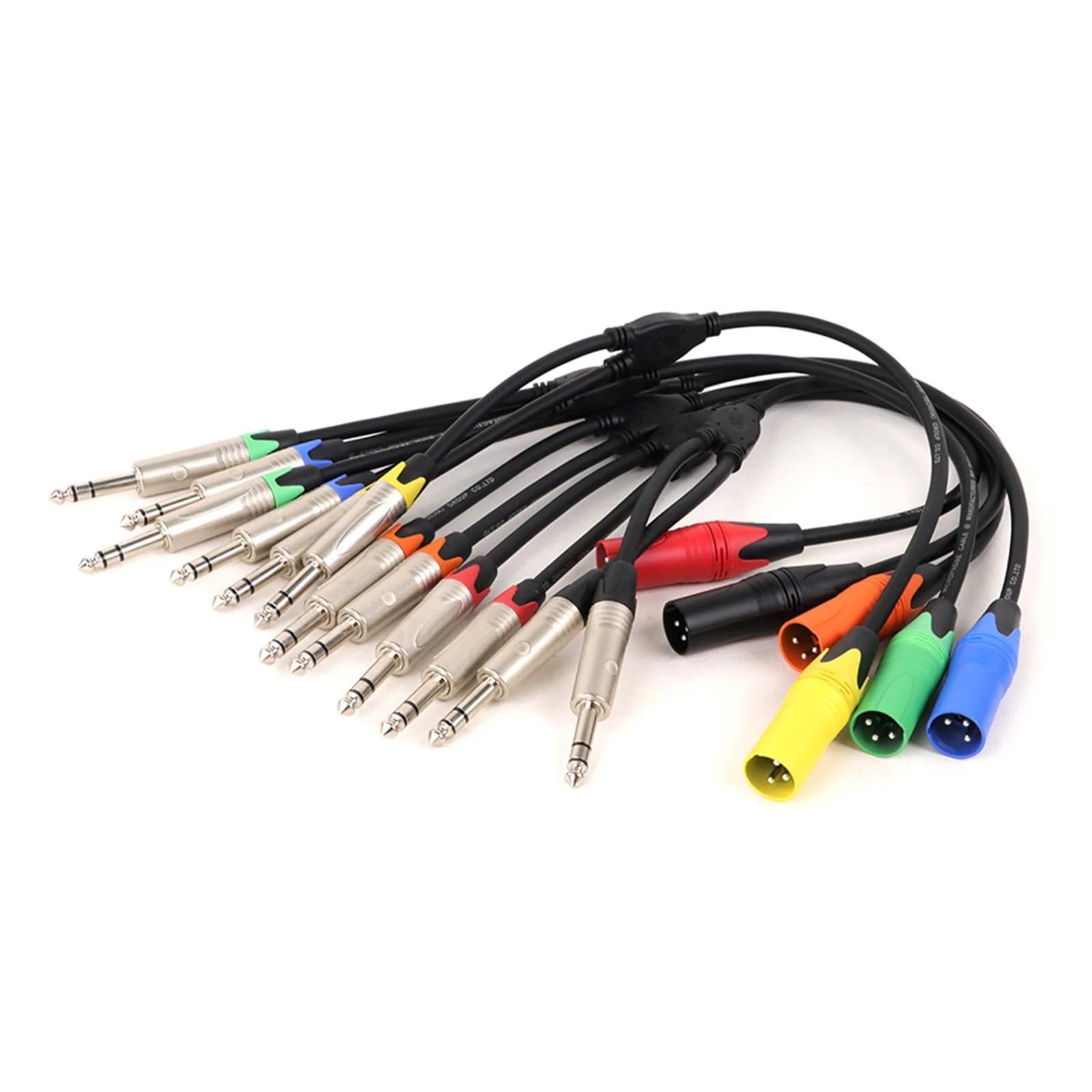 Câble de raccordement 3 broches mâle/femelle vers double microphone stéréo 6,35 mm vers double répartiteur Y 6,5 mm vers adaptateur audio(Red-F,0.29m)