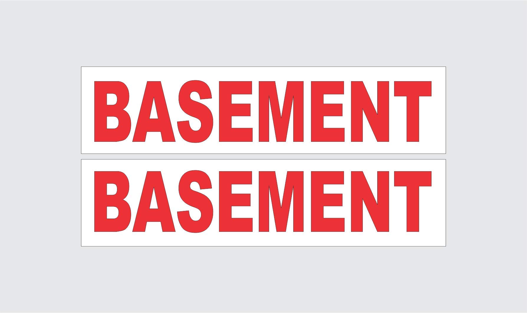 2-6x24 Basement Real Estate Rider Sign Red