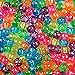 Bright Glitter Mix Pony Beads, Made in USA, 6 x 9mm, Plastic Craft Beads for Banners, Concert Festival Bracelets, Necklaces, Key Chains & Jewelry, Hair braiding, Arts & Crafts, Bulk 1000 Beads