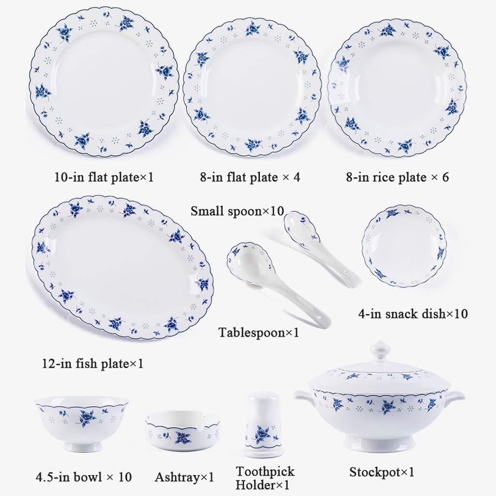 Amazon.co.jp: 中国食器セット、ディナープレートセラミック食器セット