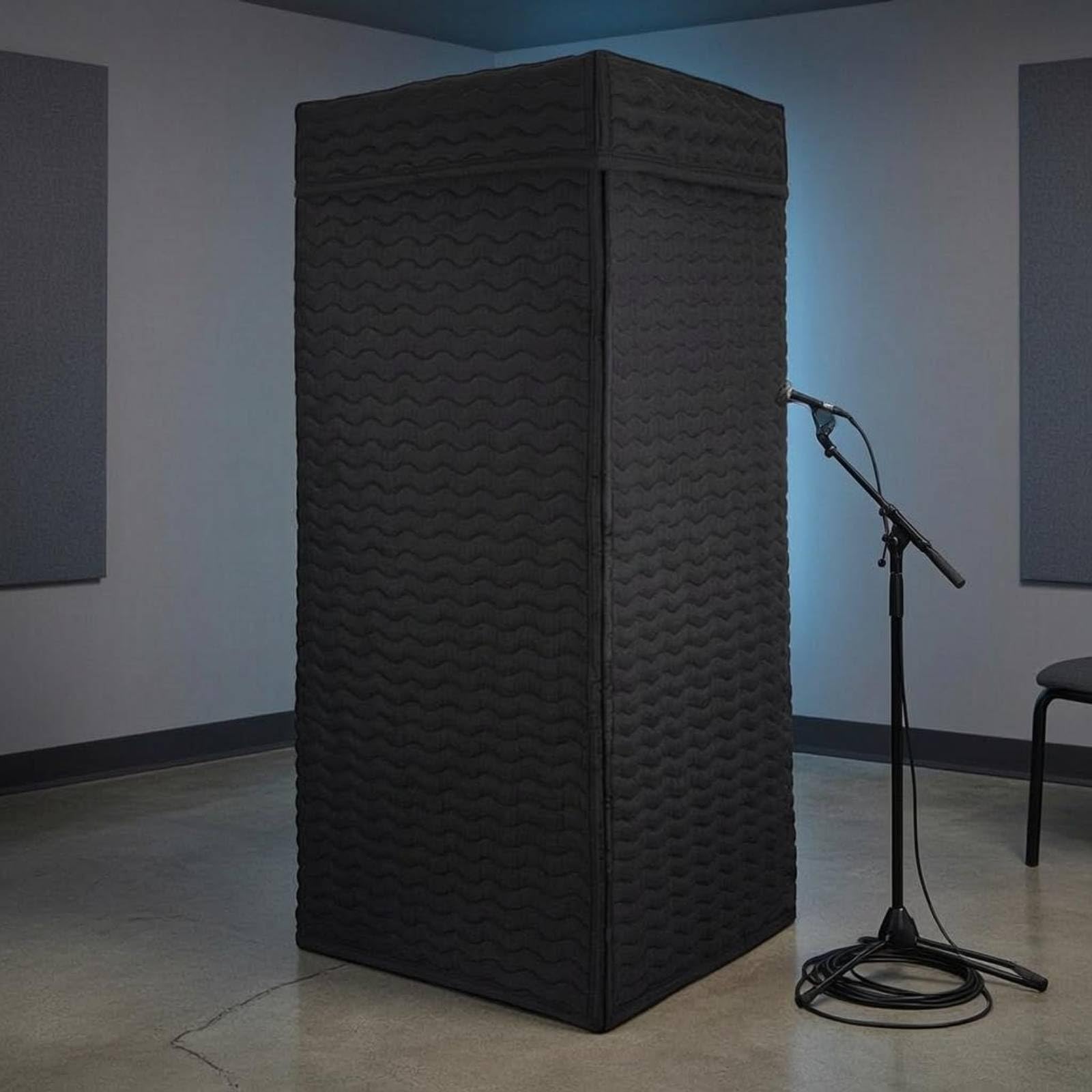 Vocale Portatile Registrazione Booth Acustico con Pannelli Sovrapposti E Design a Scatola per Spazio Chiuso E Focalizzato Adatta per Studio Domestico Podcast Doppiaggio, 110 110 200cm