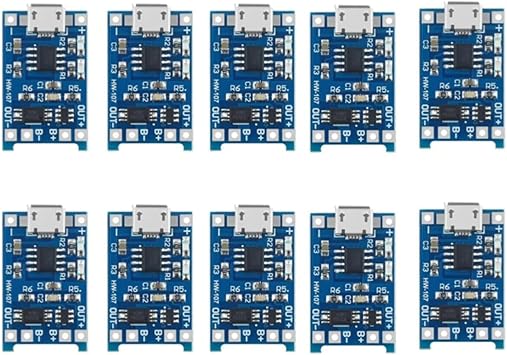 10 Adet Micro Usb Tp4056 Bms 5V 1A Korumal  Lityum Pil  arj Devresi Powerbank; Rd110207